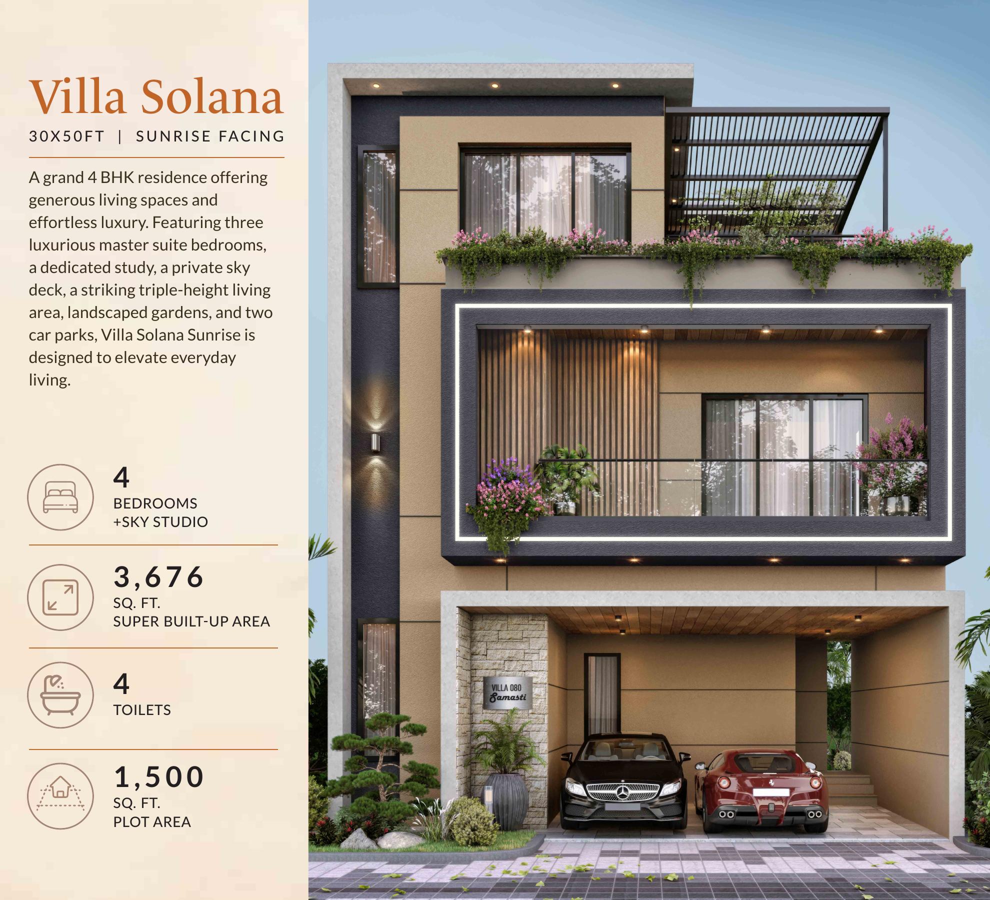 Villa Solana Sunrise Mediterranean elevation