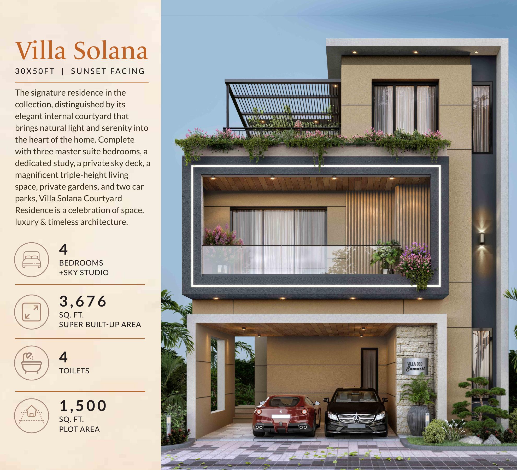 Villa Solana Sunset Mediterranean elevation