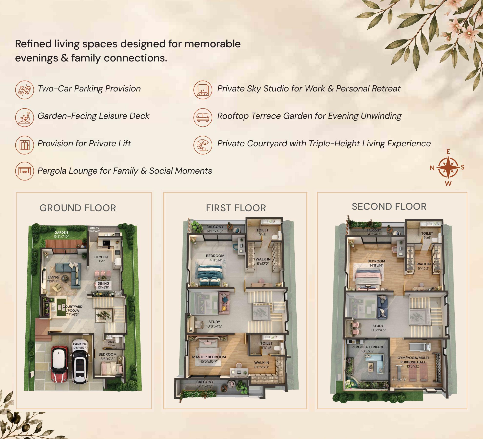 Villa Solana Sunset complete floor plan