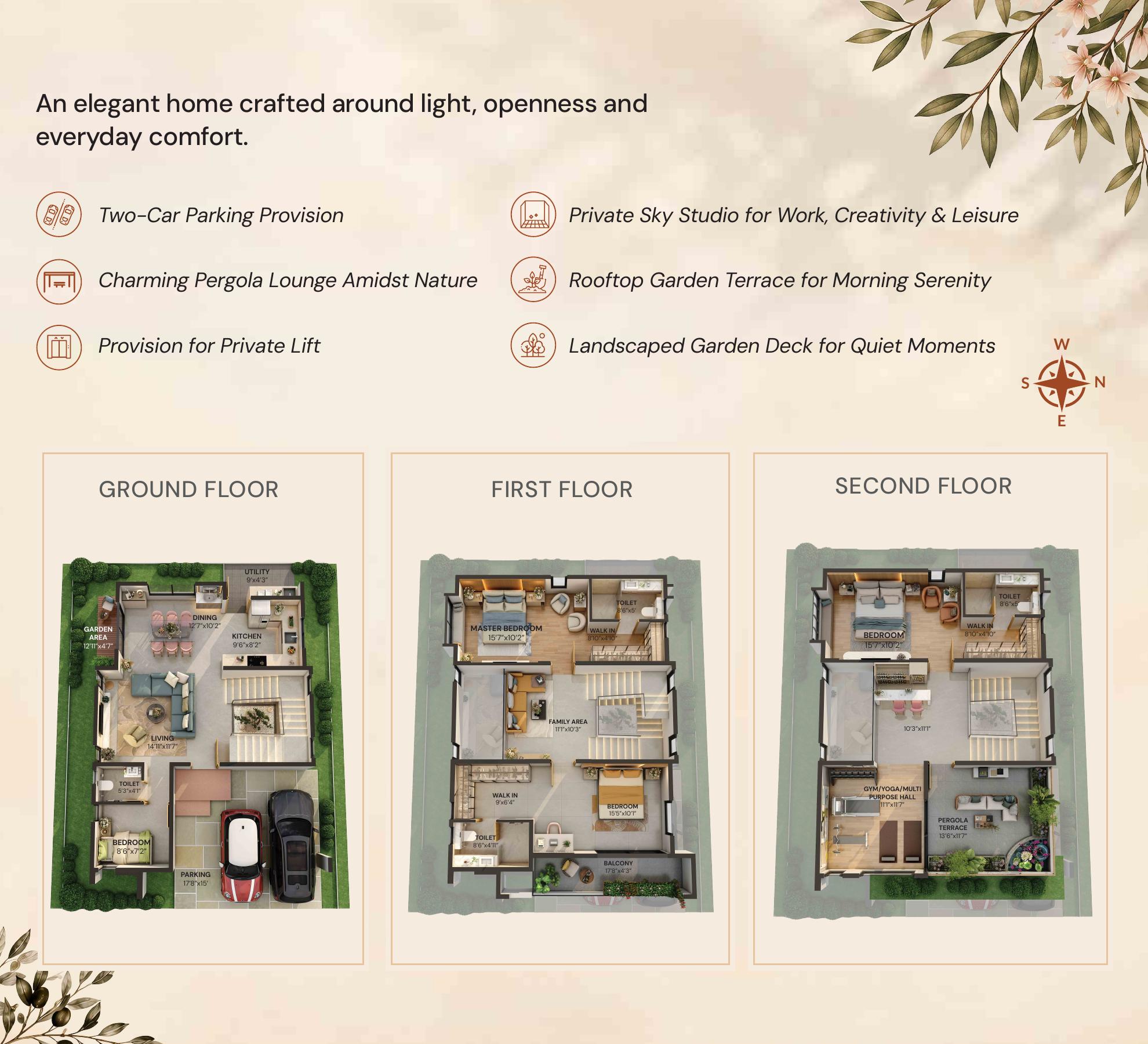 Villa Gracia Sunrise complete floor plan