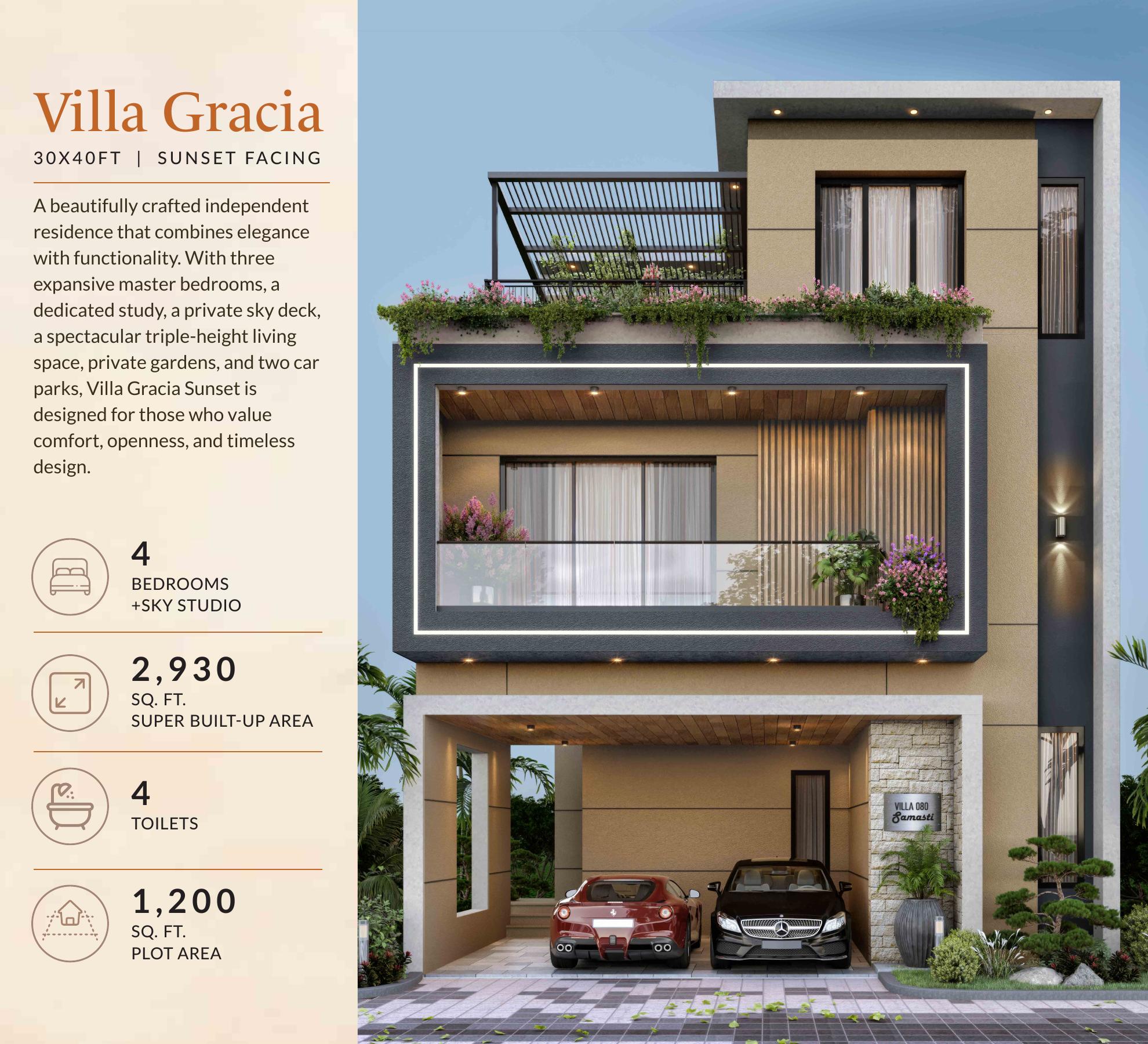 Villa Gracia Sunset Mediterranean elevation