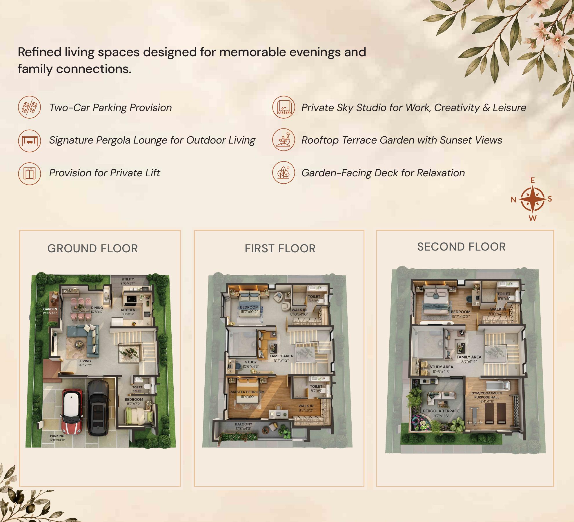 Villa Gracia Sunset complete floor plan